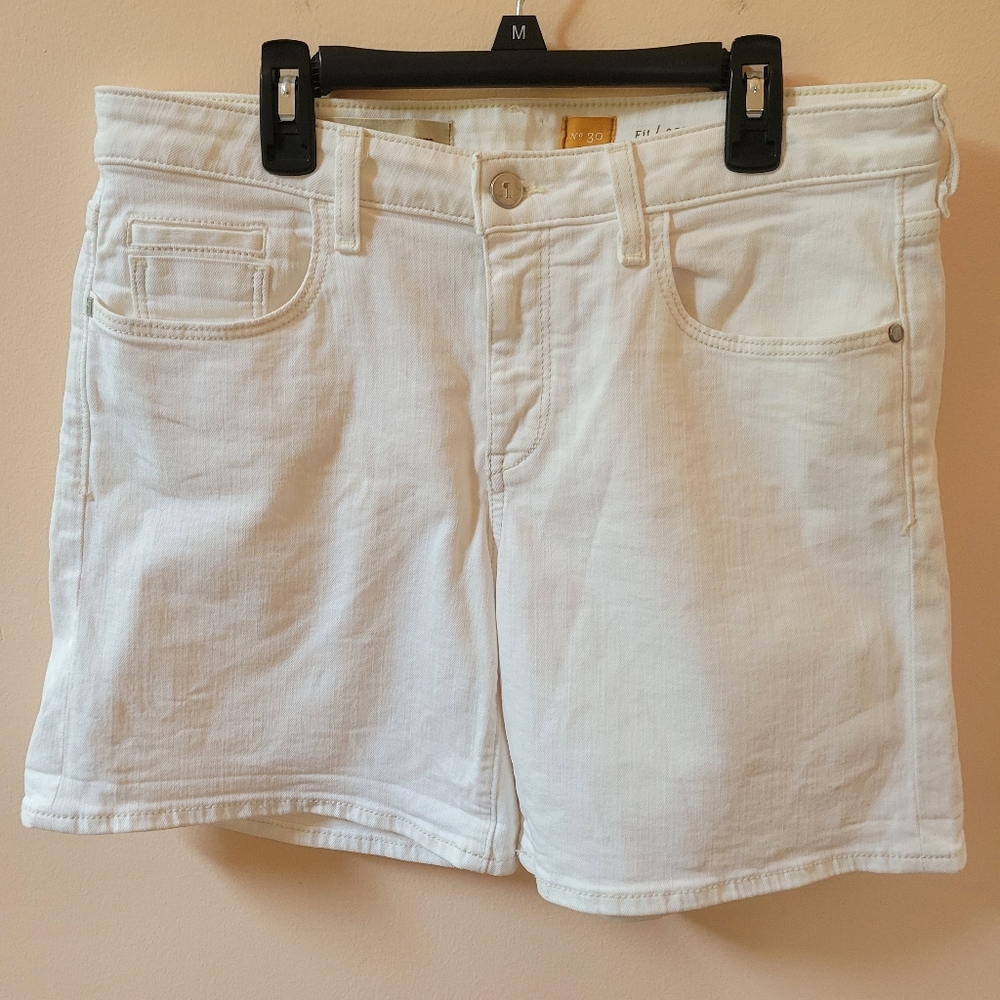 Anthropologie White Jean Shorts
